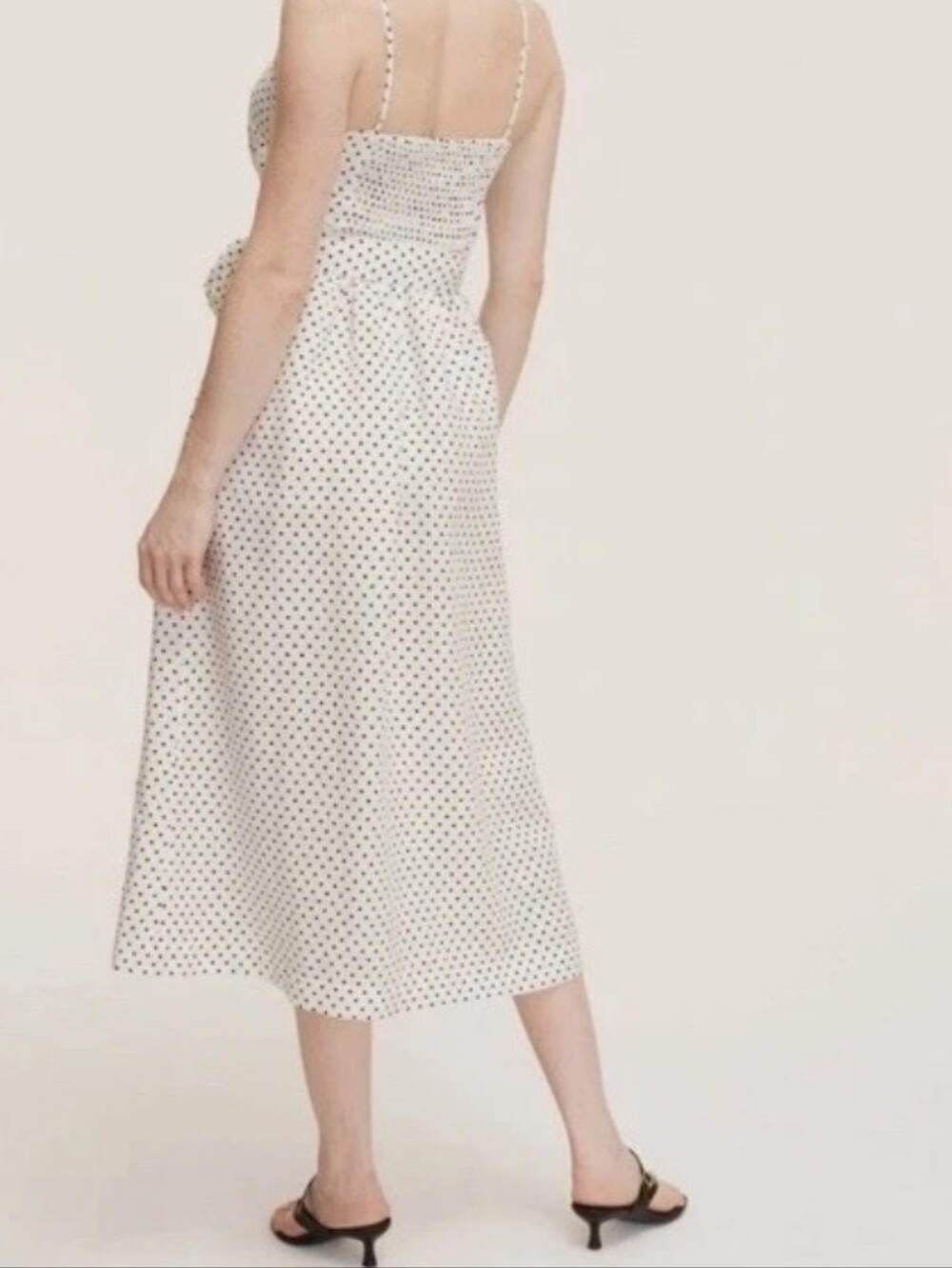NWT Kate Spade x Target Mini Polka Dot Tie-Waist Midi Dress L Large - Picture 4 of 11